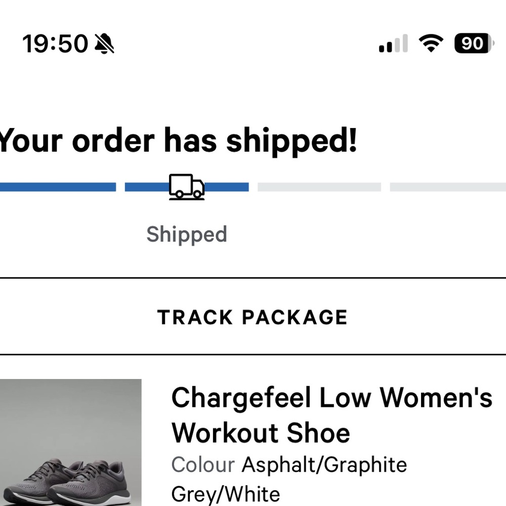 Lululemon charge feel sneakers graphite grey size 7